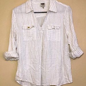 Anne Klein Top Blouse Women Size Large